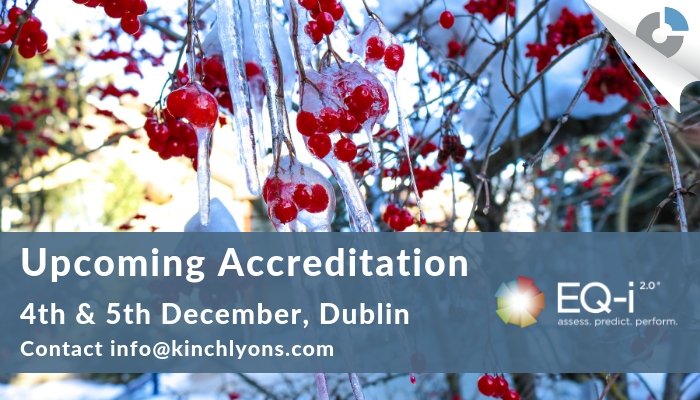 KinchLyons's tweet photo. Get certified in this scientifically valid and reliable measure of emotional intelligence, the EQ-i, in our last programme of 2018! Contact info@kinchlyons.com or call +35312788727 for more information or to reserve your place.
#emotionalintelligence #EQi #training #development https://t.co/fvM5XIZLT7