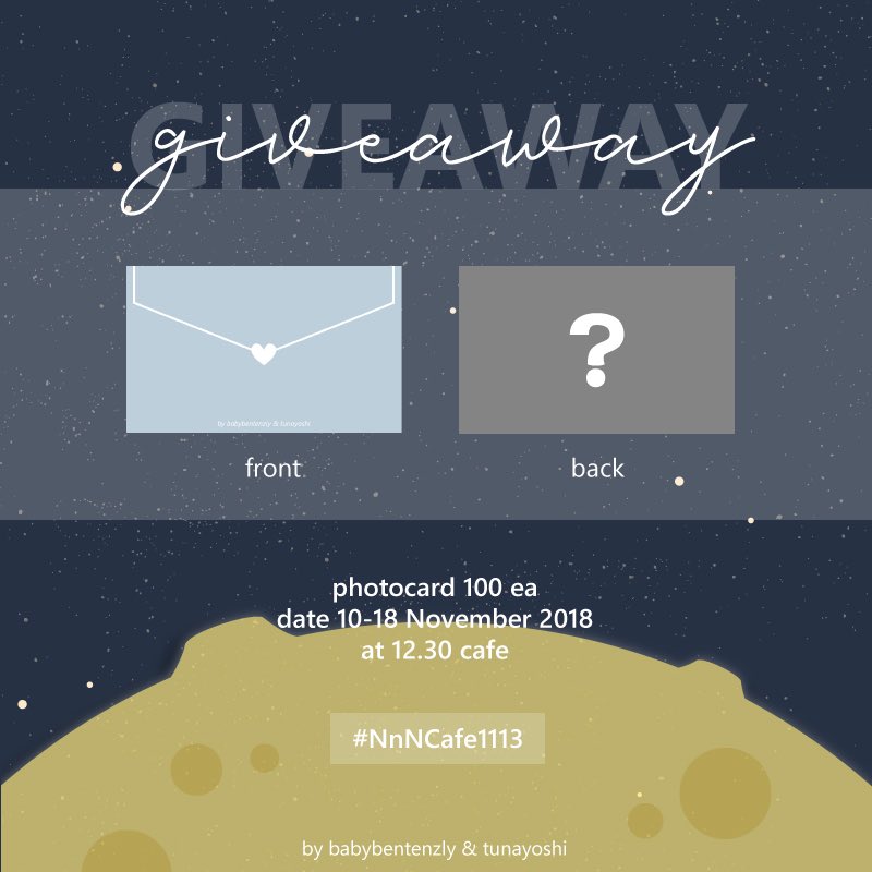babybentenzly's tweet photo. 🌝GIVEAWAY🌝 - by @babybentenzly &amp; @bleupeech

〰️photocard 200 ea〰️
📆date 10-18 Nov. 2018
📍at 12.30 cafe
#NnNCafe1113

“COME AND FIND OUT THE SECRET”

#โปรเจกต์ซ่อนแอบ1113 #เนนนยอน #มินฮยอนบิน #บินมิน #넨년 https://t.co/VoX31eep4V