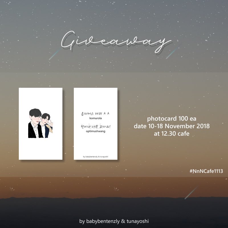 babybentenzly's tweet photo. 🌝GIVEAWAY🌝 - by @babybentenzly &amp; @bleupeech

〰️photocard 200 ea〰️
📆date 10-18 Nov. 2018
📍at 12.30 cafe
#NnNCafe1113

“COME AND FIND OUT THE SECRET”

#โปรเจกต์ซ่อนแอบ1113 #เนนนยอน #มินฮยอนบิน #บินมิน #넨년 https://t.co/VoX31eep4V