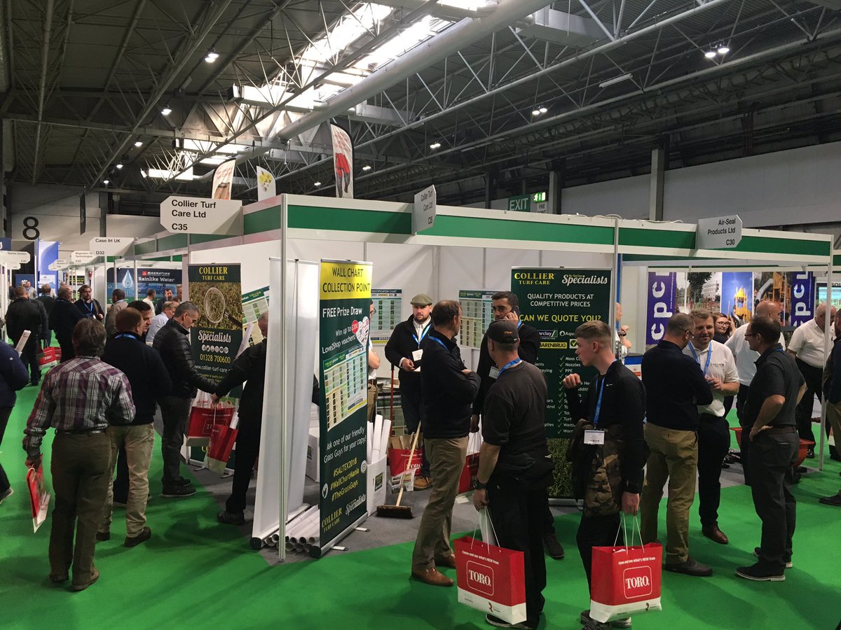 CollierTurfCare's tweet photo. Thank you to everyone who has visited our stand so far at #SALTEX18! We've been mega busy today, we've met lots of new faces! Wall Charts are proving very popular, as is our competition to win ยฃ200 worth of Love2Shop vouchers @IOG_SALTEX #WallChartMania #TheGrassGuys https://t.co/nJiGOEIJGW