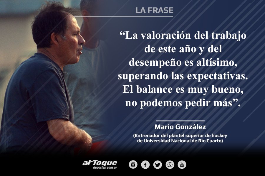 AlToqueDeportes's tweet photo. #HockeyCba | Mario González, entrenador de #UNRC, sobre el desempeño del “verde” a lo largo del 2018: el título en el Regional B Centro-Cuyo, el séptimo puesto en el #DamasA, las formativas, el crecimiento de Victoria Miranda y la vigencia de Emilia Alonso https://t.co/BDCvGmaGG2 https://t.co/dBLaTBRpNl