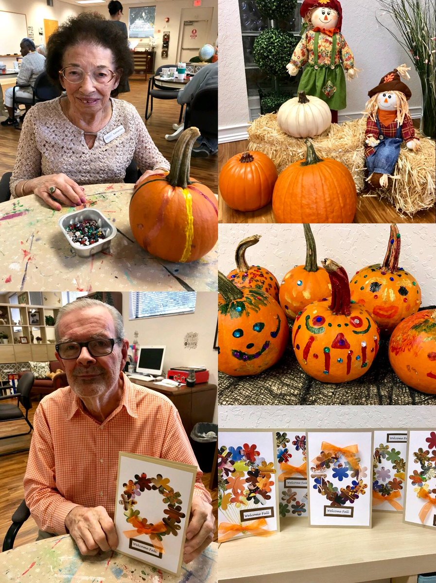 SeaBreeze_ADC's tweet photo. Fall is in full swig at our canter with lots of fun crafts and activities. We spend a lot of quality time reminiscing and sharing memories of holiday traditions, which is so much fun for everyone.
#endalz #dementia #adultdaycenter #ilovetheburg #fallinfl https://t.co/bqIC3PjCYO