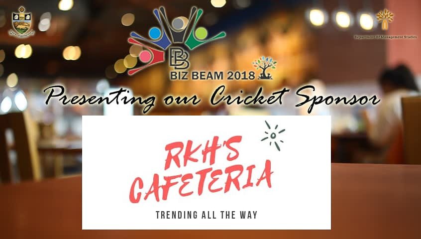 bizbeam2k18's tweet photo. Presenting RKHS CAFETERIA, our Cricket sponsor
Trending all the way......
~Here taste meets the myth, kimbo.....you won't forget it 😋~
Team Bizbeam 2k18
#bizbeam2k18 #svu #dms #mba #pgdm
#managementbuddies #business_events #event #rkhscafe #eventsponsor #cricket #foodie https://t.co/cMQLdJQQJJ
