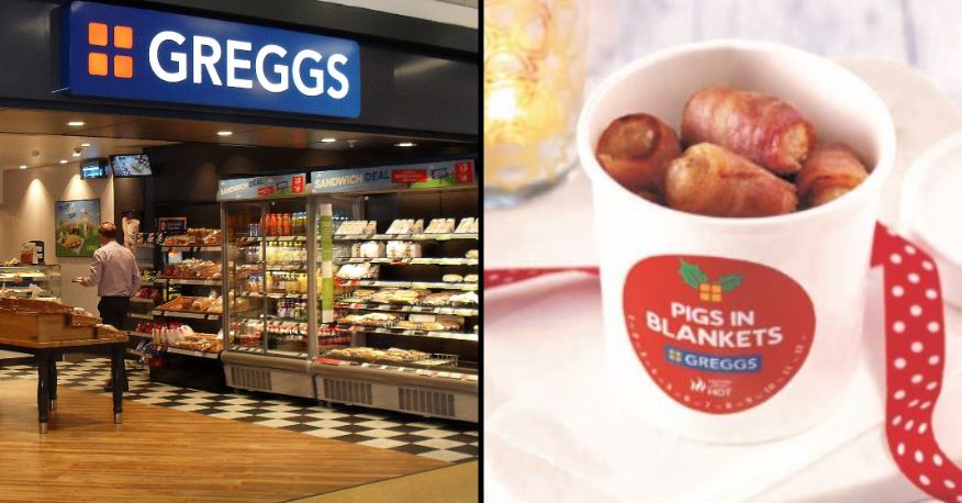 ladbible's tweet photo. Greggs is selling pigs in blankets as part of this year's festive menu. 
https://t.co/NsKQoV69nh https://t.co/t0GWG4yXsD