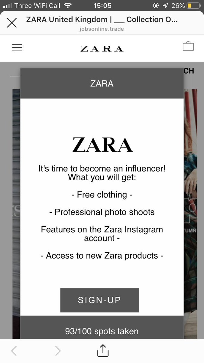 zara account