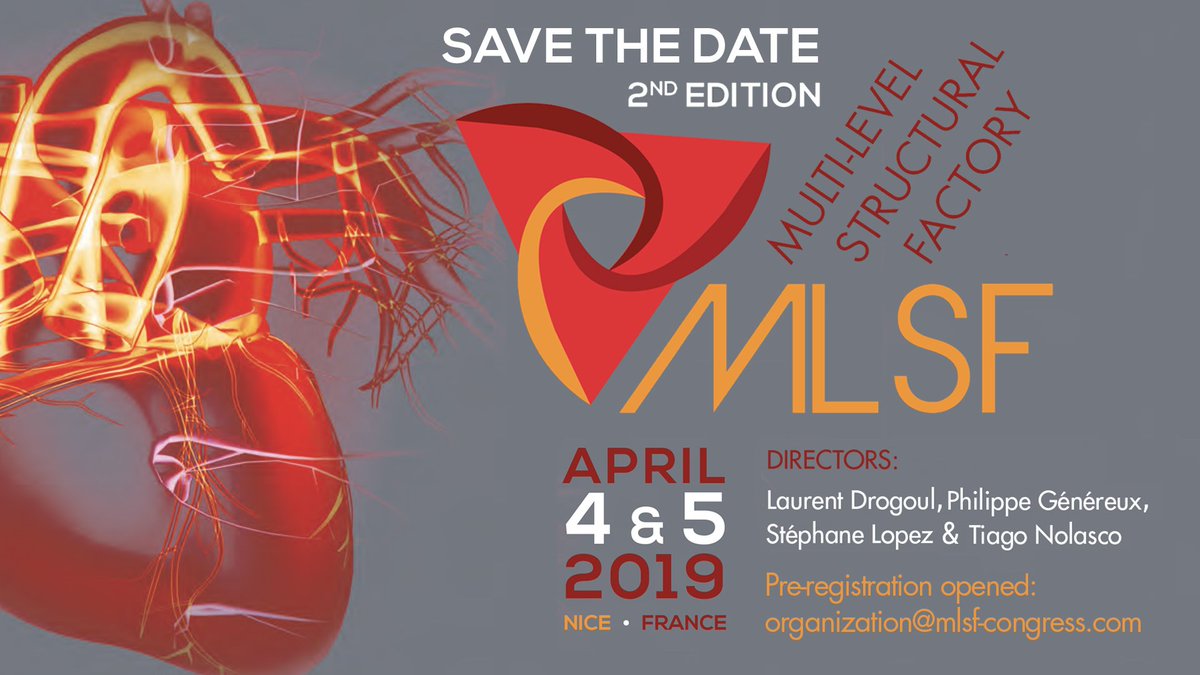 MLSFcongress's tweet photo. Would you like to attend the 2nd Edition of #MLSF? (April 4 &amp; 5, #Nice -France) #Registrations are already opened! https://t.co/864Np7tcg7   #MLSF2019 benefits from direct industry sponsorship to support your participation. #HurryUp, seats are limited! #cardiology #cardiac https://t.co/3jYpjRc15m
