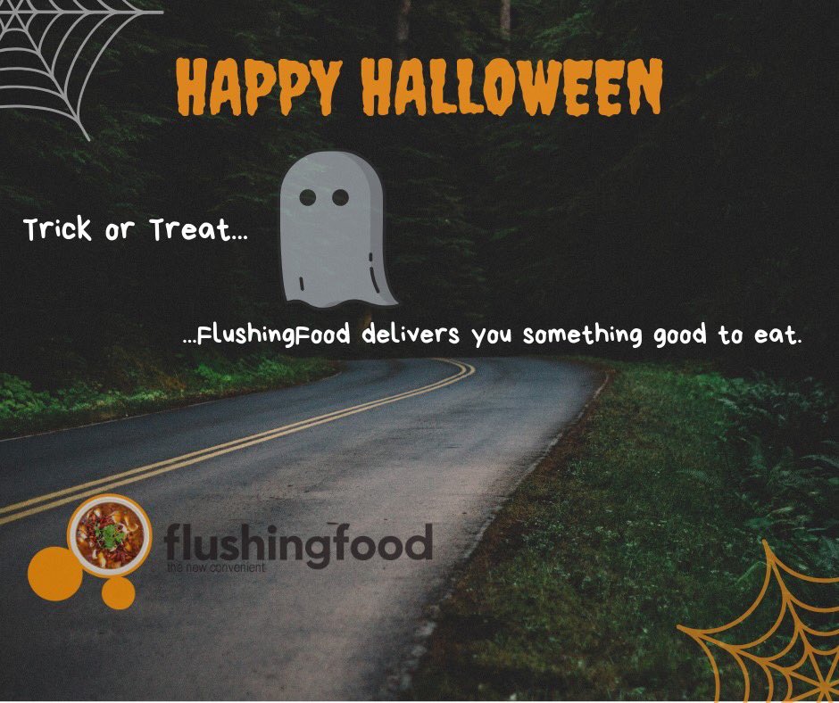 queensdelivered's tweet photo. Happy Halloween!
------------------
Order your treats now: https://t.co/SnWNB9LdS6
#halloween #deliveryqueens #flushingfood https://t.co/wYHlgrrmEn