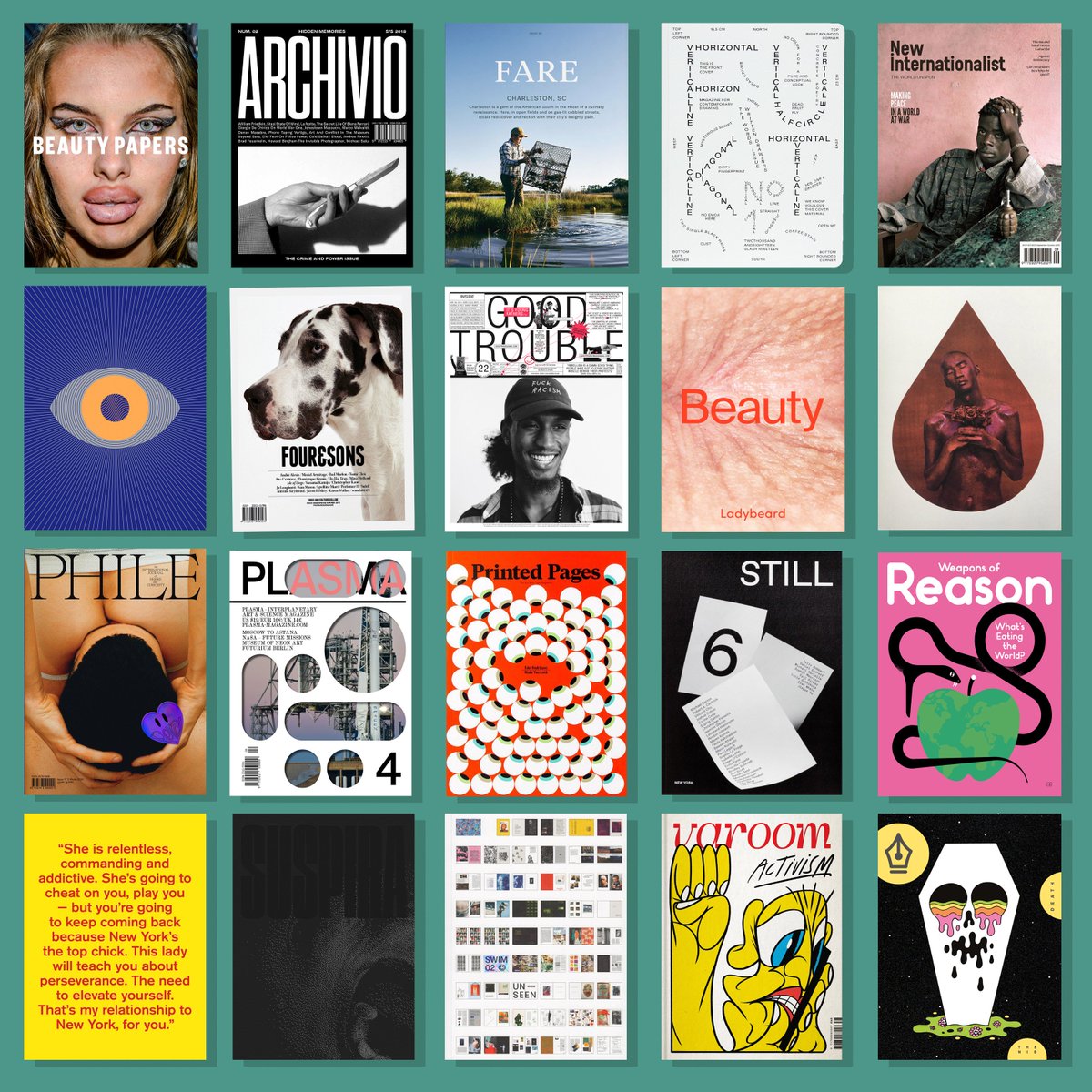 You shouldn't judge a book by its cover, but no one said anything about magazines. And these are 20 of the best from 2018: stackmagazines.com/art-design/sta…