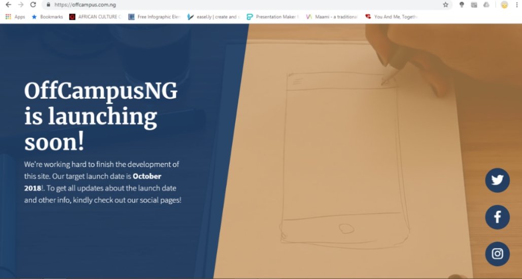 offcampusnig's tweet photo. #WatchOut!
We are about to launch online...
Just a few hours to go!!!
This is gonna be #thebeginning of a #remarkable #transformation in the Nigerian student accommodation space!
The past is gone, #theNEW has come!
#OffCampusNG
#happyLaunching
#theNEW https://t.co/7pgM2scewK