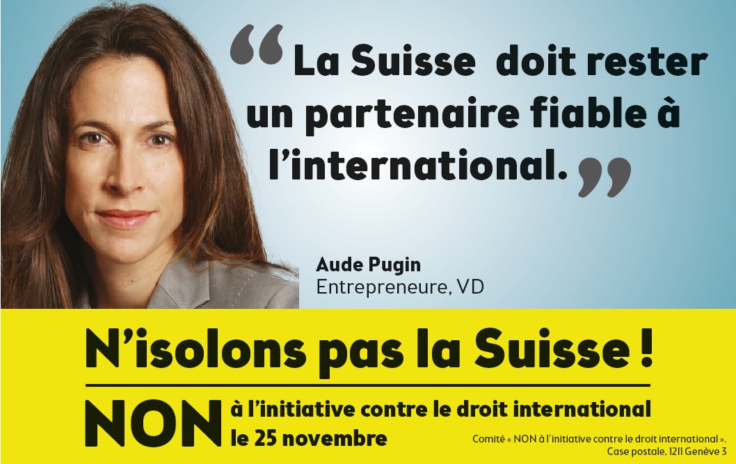 isolementnon's tweet photo. le 25 novembre, c'est non à une initiative qui sape la fiabilité de la Suisse #isolementnon, #CHvote https://t.co/75FFinBPG6