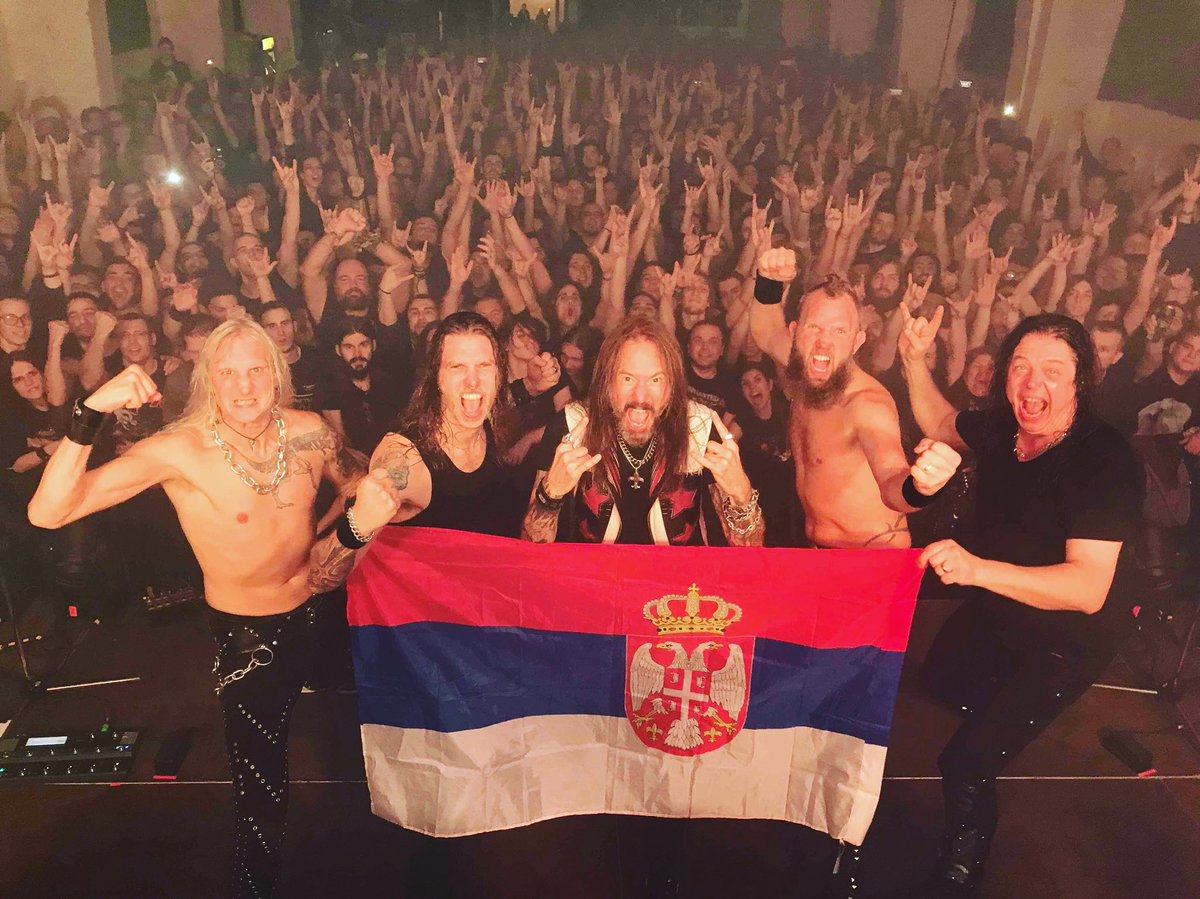 HammerFall's tweet photo. Novi Saaaad! Words cannot express the many wonderful feelings we had during and after the gig yesterday! From the bottom of our Metal Hearts, thank you so much!
#ReBuiltToTour2018 #HammerFall #HeavyMetal #TemplarsOfSteel #Concert #Gig #Tour #Touring #Show #Live #NoviSad #Serbia https://t.co/jhMTENWf47