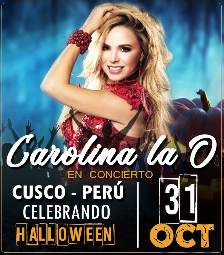 Elshowdelao's tweet photo. ¡Hoy @Carolina_LaO celebrará #Halloween por todo lo alto en #Cusco, #Perú! https://t.co/o0PDJ8X6jG
