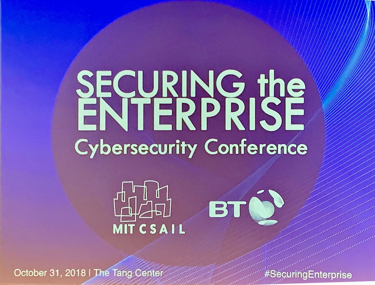 mkrigsman's tweet photo. At the MIT Securing the Enterprise conference. Say hello if you are here. #SecuringEnterprise #CISO #CIO https://t.co/peuhl95iom