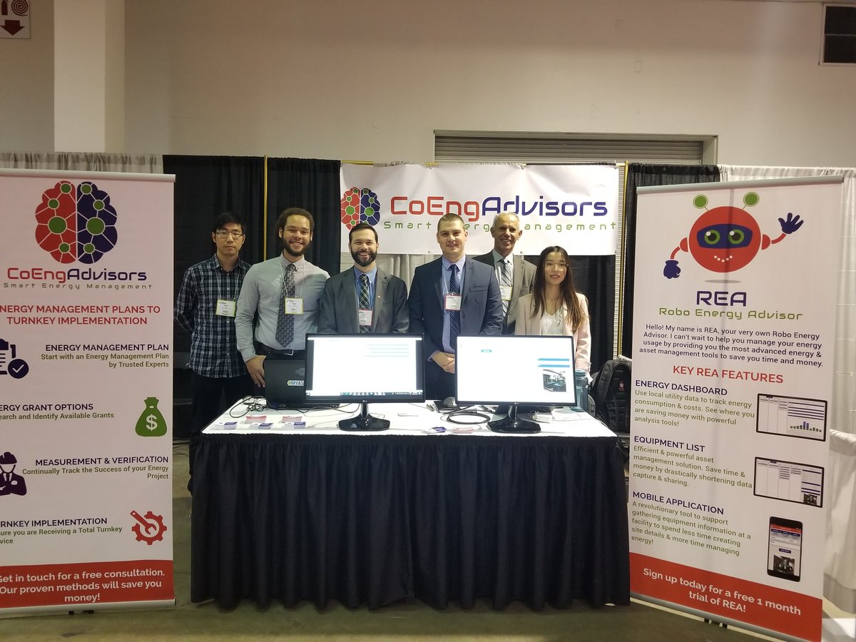 CoEngAdvisors's tweet photo. Our exhibit at #EnergyIntoAction2018 yesterday was huge success! We would like to thank everyone who came to visit us and talk about the benefits of using #REA for #energy management. If you want to learn more about REA, visit our official website at https://t.co/ZEAt8GJ1fc https://t.co/tMeXQBBuiF