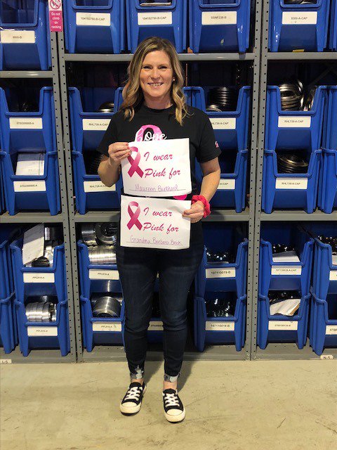 NationalFilters's tweet photo. NFI Pink Out Day!  
In total $900 will be donated to support Breast Cancer Awareness and Research.  
Thanks to all of our employees for supporting such an important cause.
#BreastCancerAwarenessMonth #Donating #research #NationalFiltersinc https://t.co/9ZZJphSZZN