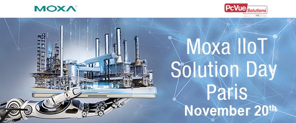 IIoT Solutions (@iiot_solutions) on Twitter photo L'IIoT est là ! Etes-vous prêt ?
Inscrivez-vous dès maintenant au Moxa IIoT Solutions Days organisé conjointement par <a href="/Moxa_Europe/">Moxa Europe GmbH</a>, <a href="/MSEurope/">Microsoft Europe</a> et <a href="/PcVueSolutions/">PcVue</a> le Mardi 20 Novembre sur Paris.
Détails ici : link.pcvuesolutions.com/m2?r=uDU5NTRkY…
#iiot #MoxaConnects L'IIoT est là ! Etes-vous prêt ?
Inscrivez-vous dès maintenant au Moxa IIoT Solutions Days organisé conjointement par <a href="/Moxa_Europe/">Moxa Europe GmbH</a>, <a href="/MSEurope/">Microsoft Europe</a> et <a href="/PcVueSolutions/">PcVue</a> le Mardi 20 Novembre sur Paris.
Détails ici : link.pcvuesolutions.com/m2?r=uDU5NTRkY…
#iiot #MoxaConnects