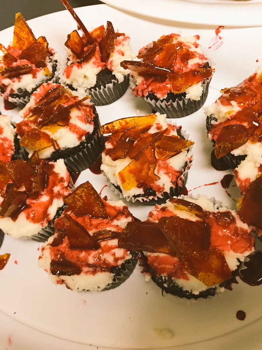 sarbully's tweet photo. Trenton High School Catering Class for the win! 😈ed eggs, 🤮 soup, petrified 🦇 wings and poisoned 🍎. @HPEschools https://t.co/YgQBAx3mtC