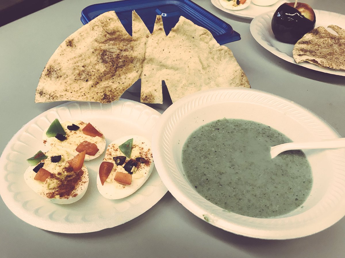 sarbully's tweet photo. Trenton High School Catering Class for the win! 😈ed eggs, 🤮 soup, petrified 🦇 wings and poisoned 🍎. @HPEschools https://t.co/YgQBAx3mtC
