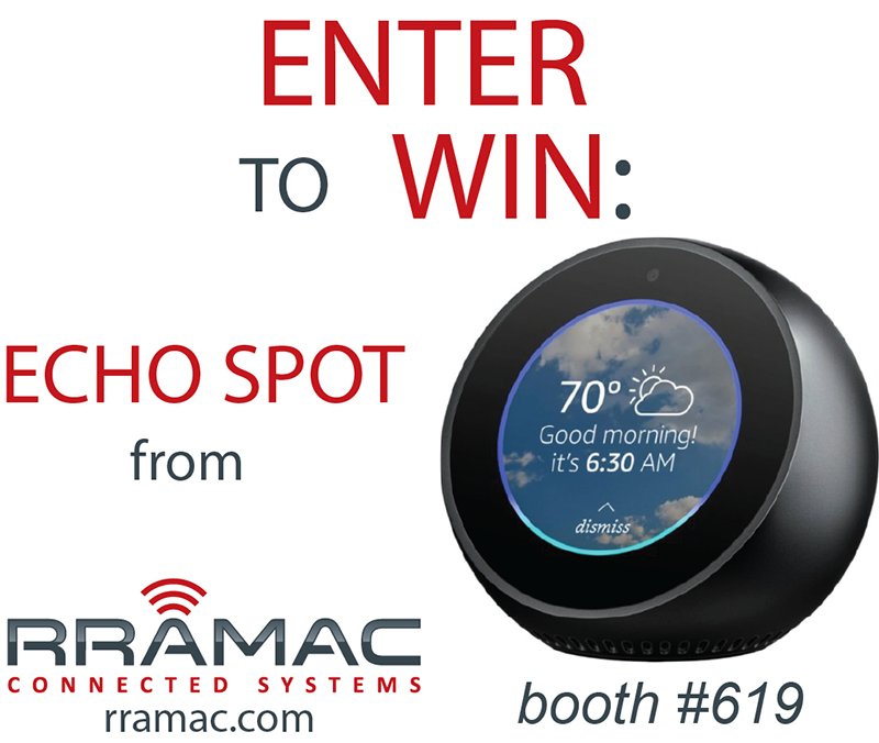 IIoTSolution's tweet image. Stop by booth 619 at the #AdvMfgExpo today and tomorrow! Enter to win a free echo spot and learn more about our IIoT solutions.