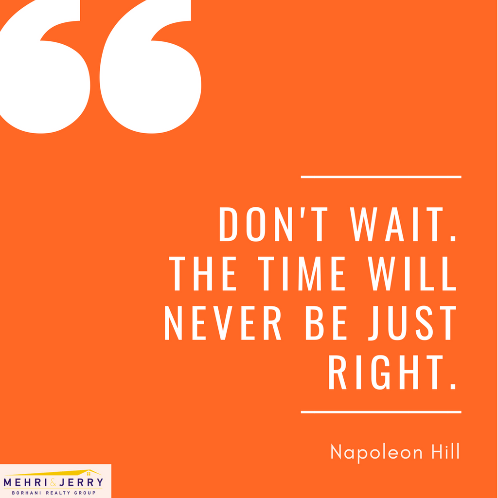 OCFamRealEstate's tweet photo. Sure, timing can be an important factor in a lot of the things we do, but lingering too long over something can lead to missing the opportunity. Sometimes we just need to muster up the courage and do what needs to be done. https://t.co/JVnbOslH7K