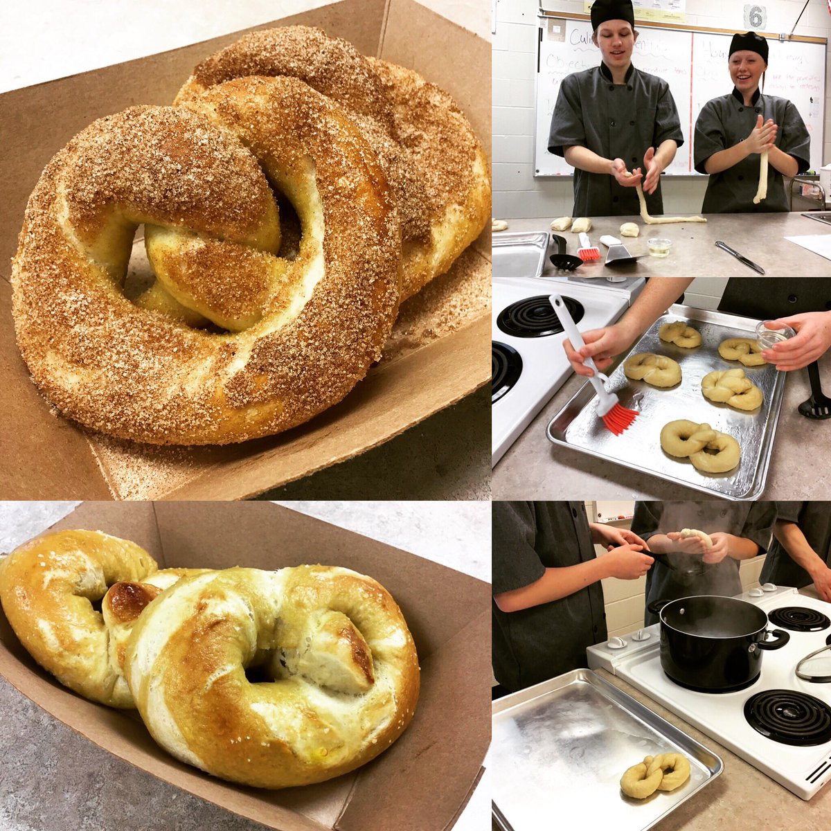 jagculinary's tweet image. Soft pretzels #yeastbreads #cookingmethods #miseenplace