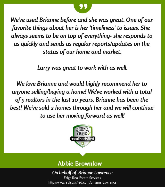 Thank you for your kind words.  realsatisfied.com/Brianne-Lawren… via <a href="/realsatisfied/">RealSatisfied</a>
