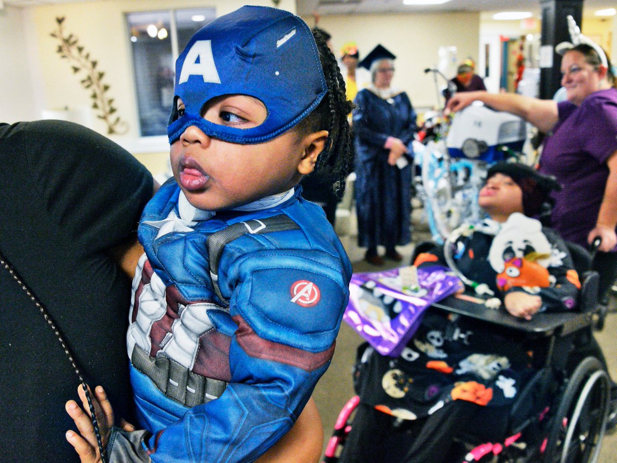 jcdannibale's tweet photo. Pediatric unit patients celebrate during the 7th annual Halloween "parade" at Pathways Nursing and Rehabilitation in Niskayuna, NY. https://t.co/ZfgOljavPc