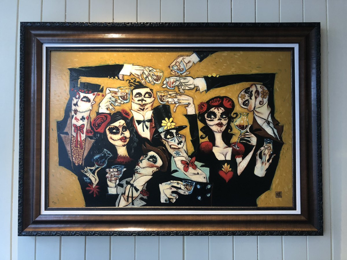 Really pleased with our new painting for the restaurant by Tod White @artofwhite #deadmansparty @whitewallgalleries #Halloween
#thelakeisle
#uppingham #rutland #loveuppingham #restaurantwithrooms #discoverrutland #rutlandliving #localliving