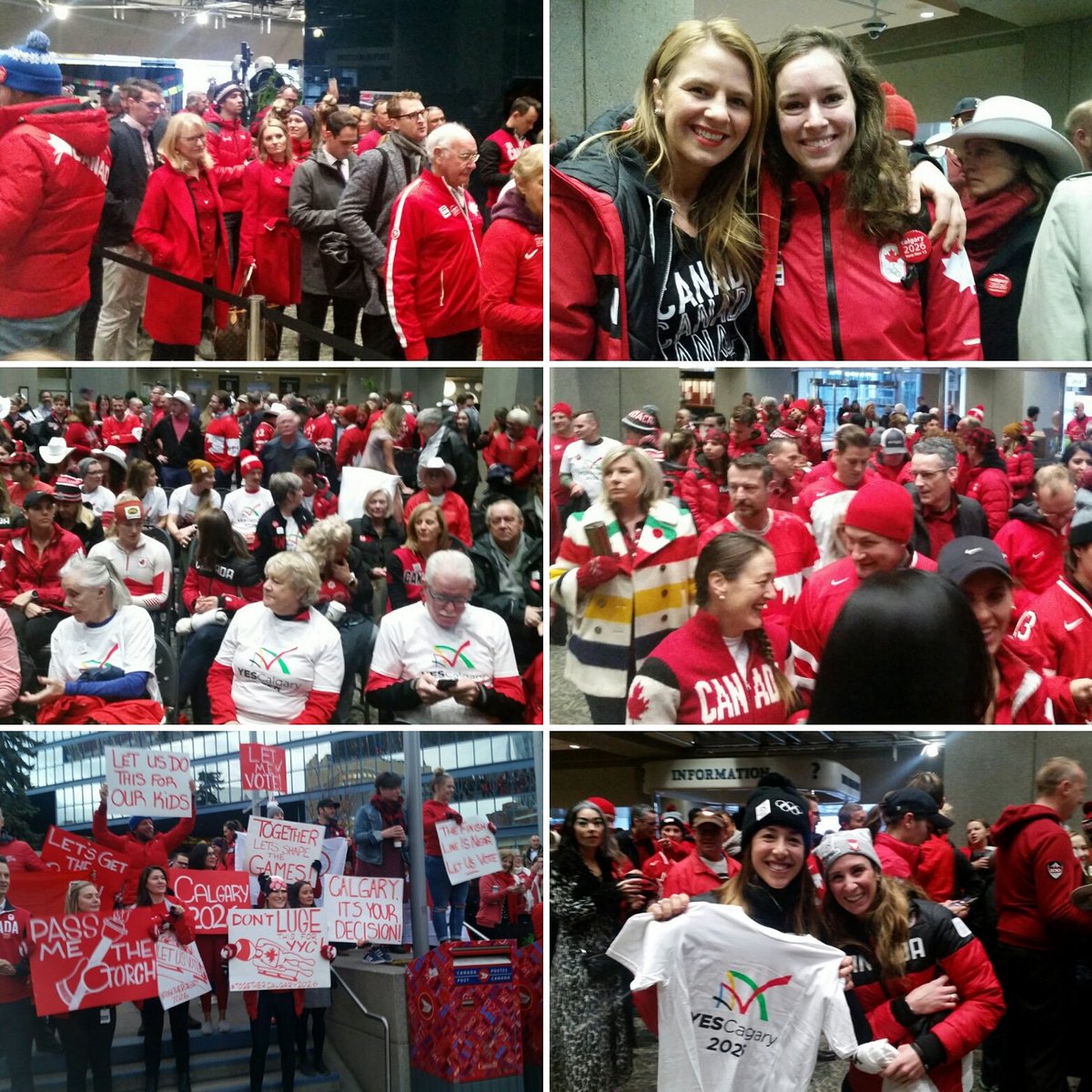 Packed inside and out <a href="/cityofcalgary/">City of Calgary</a> Council Chamber as the vote on whether to continue to Nov. 13 plebiscite for Calgary 2026 Olympic/Paralympic Bid takes place " A Sea of Red" @cbc <a href="/cbcsports/">CBC Sports</a> <a href="/CBC/">CBC</a>Olympics <a href="/TeamCanada/">Team Canada</a> <a href="/CDNParalympics/">Canadian Paralympic Team</a> @olympics <a href="/Paralympics/">Paralympic Games</a>