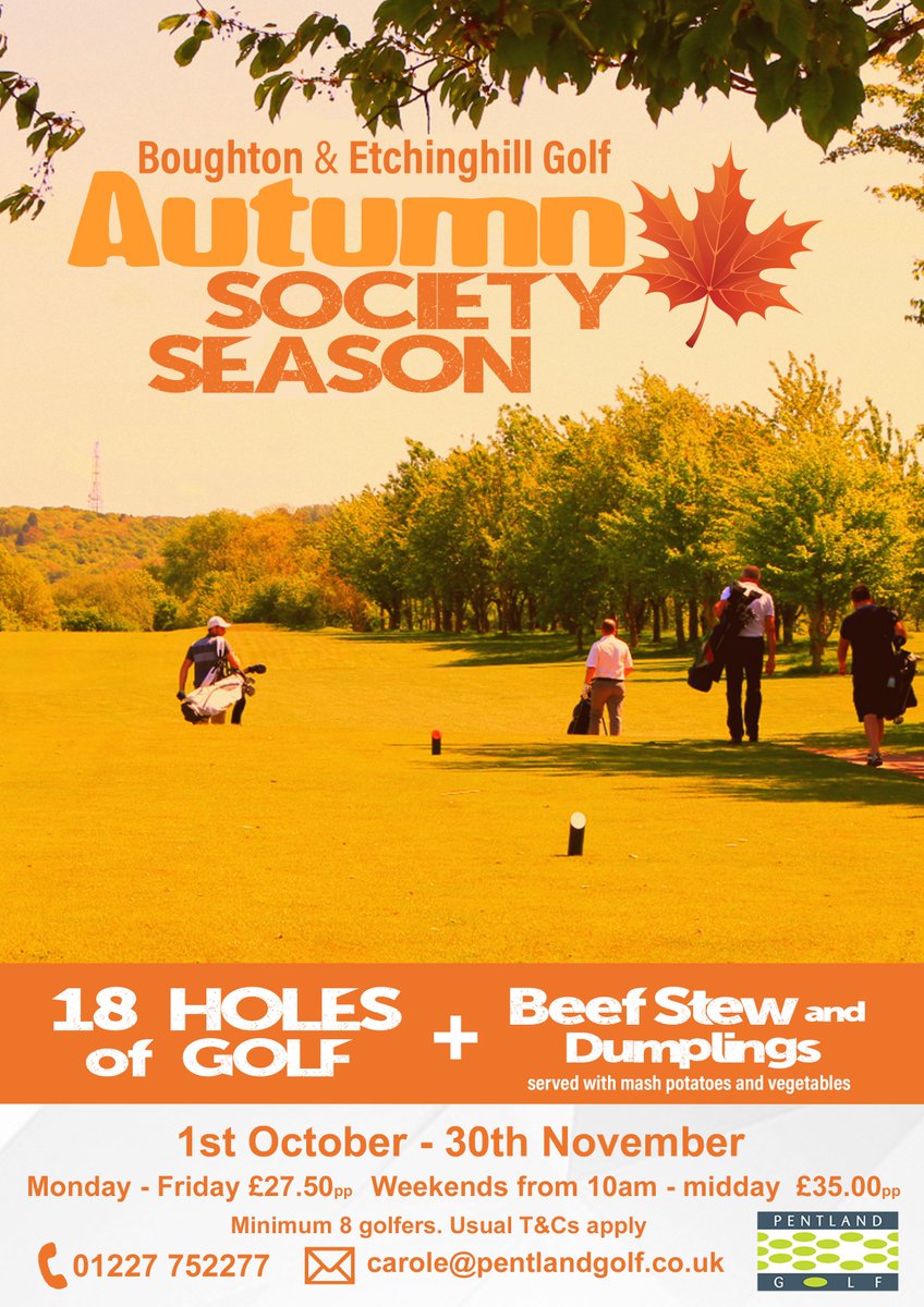 Make the most of Autumn with a Golf Day at Boughton Golf