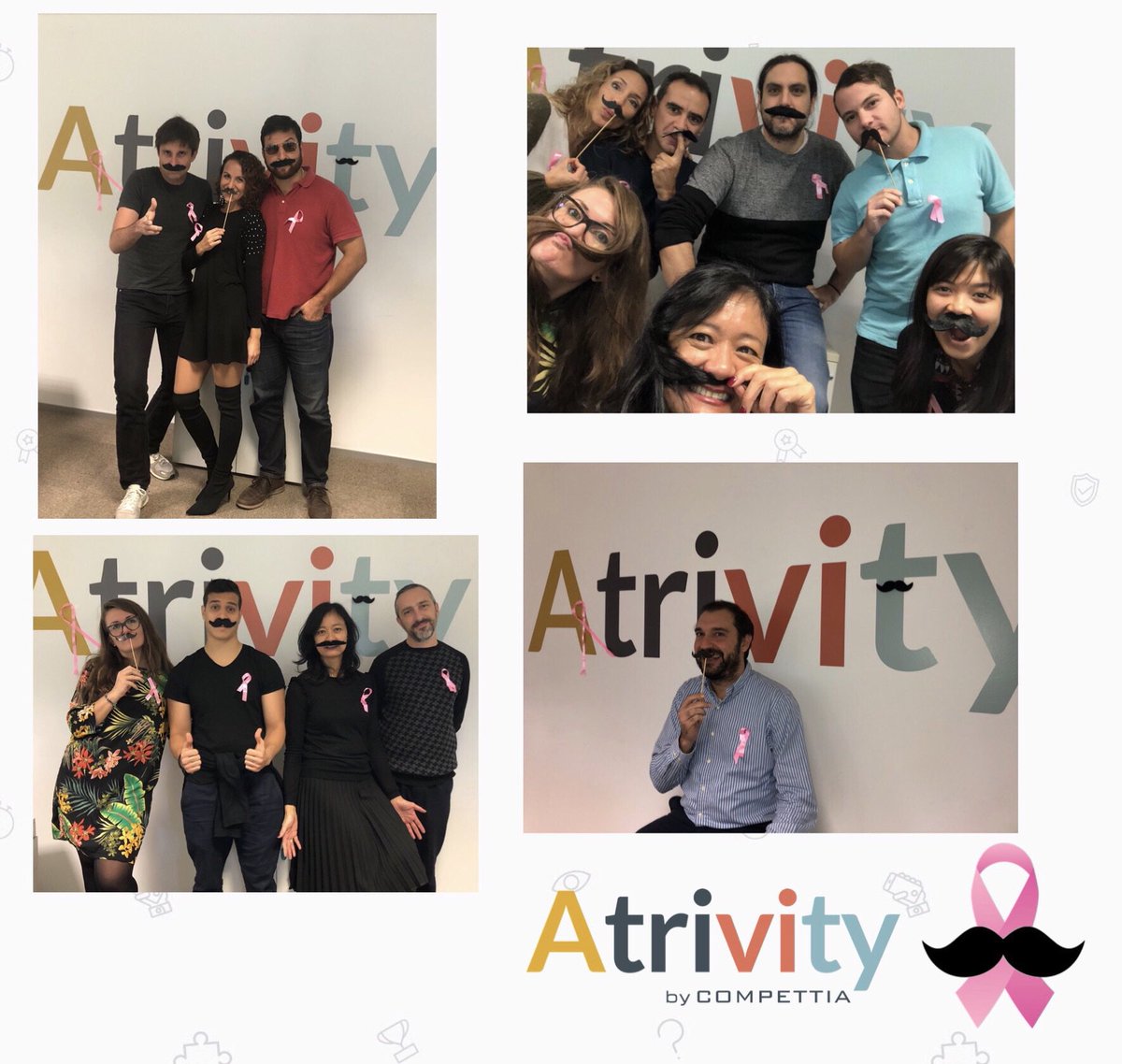 Compettia_ES's tweet photo. Compettia contra el Cancer! Apoyamos recolectando fondos el mes de Sensibilización sobre el Cáncer de Mama y ahora #Movember en apoyo a los Hombres... 
Gracias a nuestro CEO Jaume Juan por esta gran iniciativa!
#contraelcancerdemama #luchacontraelcancer #Valores #Atrivity https://t.co/UXLr2e2hNQ