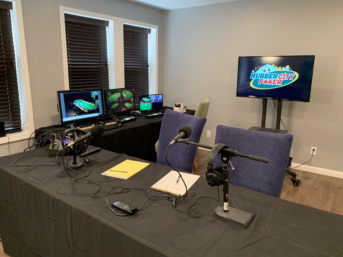 Thanks go out to Len Brown of Akron Video Makers akronvideomakers.com for coming in yesterday setting up the cameras!!!  We're now prepared in the studio for our 11/1/18 Tomorrow! game live broadcast. Join us to watch live at PokerOnAir.com or Twitch.tv/pokeronair.
