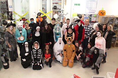 unitextiles's tweet photo. #HappyHalloween from Universal Textiles! 👻🎃💀🧛♂️🧟♂️🧙♀️ We've been having a #scarily good time here at #UTHQ, with our #Costume Competition, Bake Sale & #Raffle raising just under £200 for our chosen #charity, the Children's Cancer & Leukemia Group!💫 #Halloween https://t.co/jJT1ToRglQ