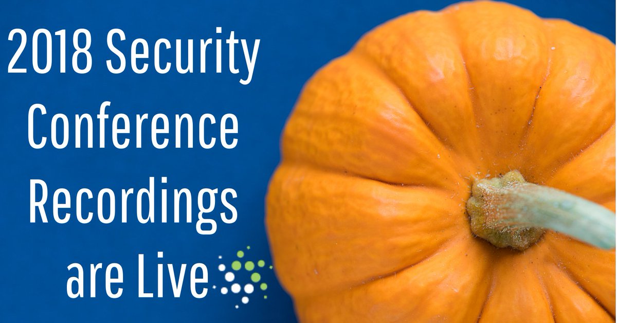 NRINorthAmerica's tweet photo. Here's a Treat🍬 2018 Security Conference Recordings are Live! Watch them here: https://t.co/fxZLILOdAo
#CoreSC18 #trickortreat #Halloween2018 https://t.co/LSX8ddLge4