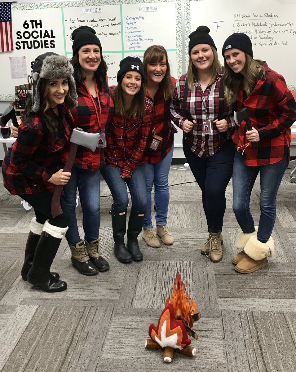 Lumberjack ladies warming by the fire 🔥 #HappyHalloween ⁠ #WeAreMemorial #OnceACard
