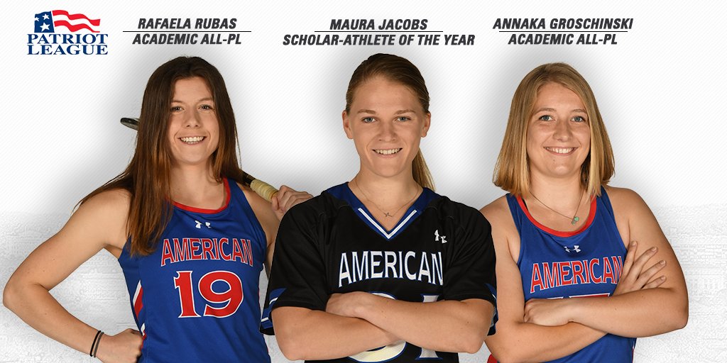 AU_FieldHockey's tweet image. Congratulations to Maura Jacobs (@Maura_Jacobs81) for being selected for her 2️⃣nd consecutive @PatriotLeague FH #ScholarAthlete of the Year Award!

🚨ACADEMIC ALL-PL🚨
@Maura_Jacobs81 
@RubasRafaela 
Annaka Groschinski

📰bit.ly/2qmZsYM

#AUFH #AUnit #AUEagles