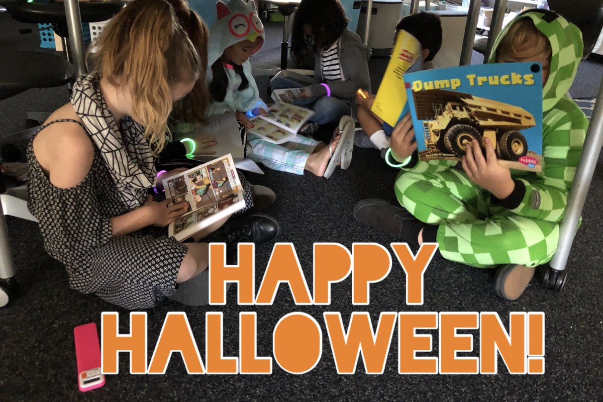 emccourtney's tweet photo. No better way to start the day than some spooky reading in our PJs with glow sticks in the dark! #weareTustinConnect #WeAreTUSD @TUSDschools @tustinconnect https://t.co/g969P4mGJv