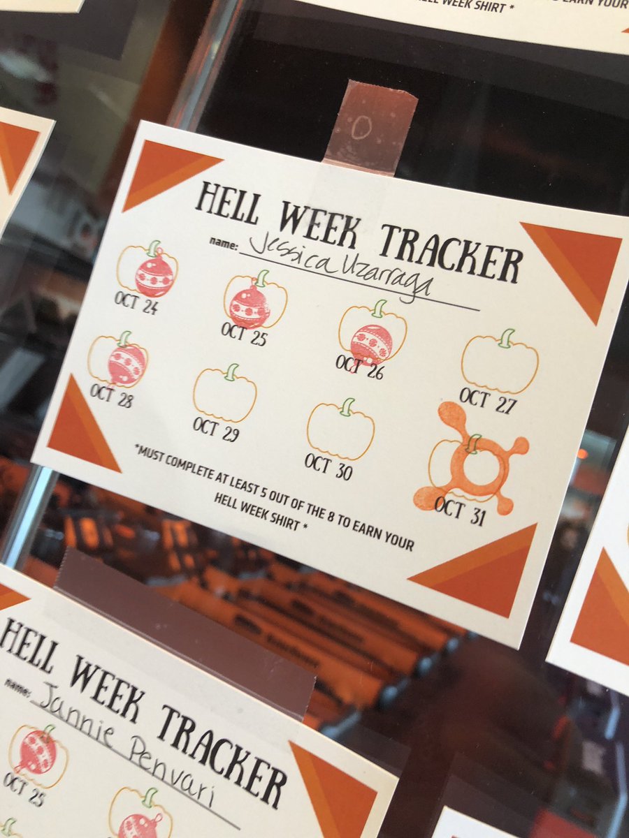 jessdecorate's tweet image. Last day of Hell Week and my 5 of 5!! “The Nightmare from Hell Weeks Past” It was not bad!  Needed those rest days! All for the shirt. 😜✅ @orangetheory @OTFRoselle #OTFHellWeek #HellWeek2018 #otfaddict #orangetheory