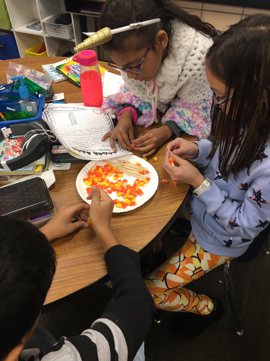 sftkatkinson1's tweet photo. Let the candy corn tower competition begin! Happy Halloween! @SFT512 @theSMSD https://t.co/ApkieOcfpb