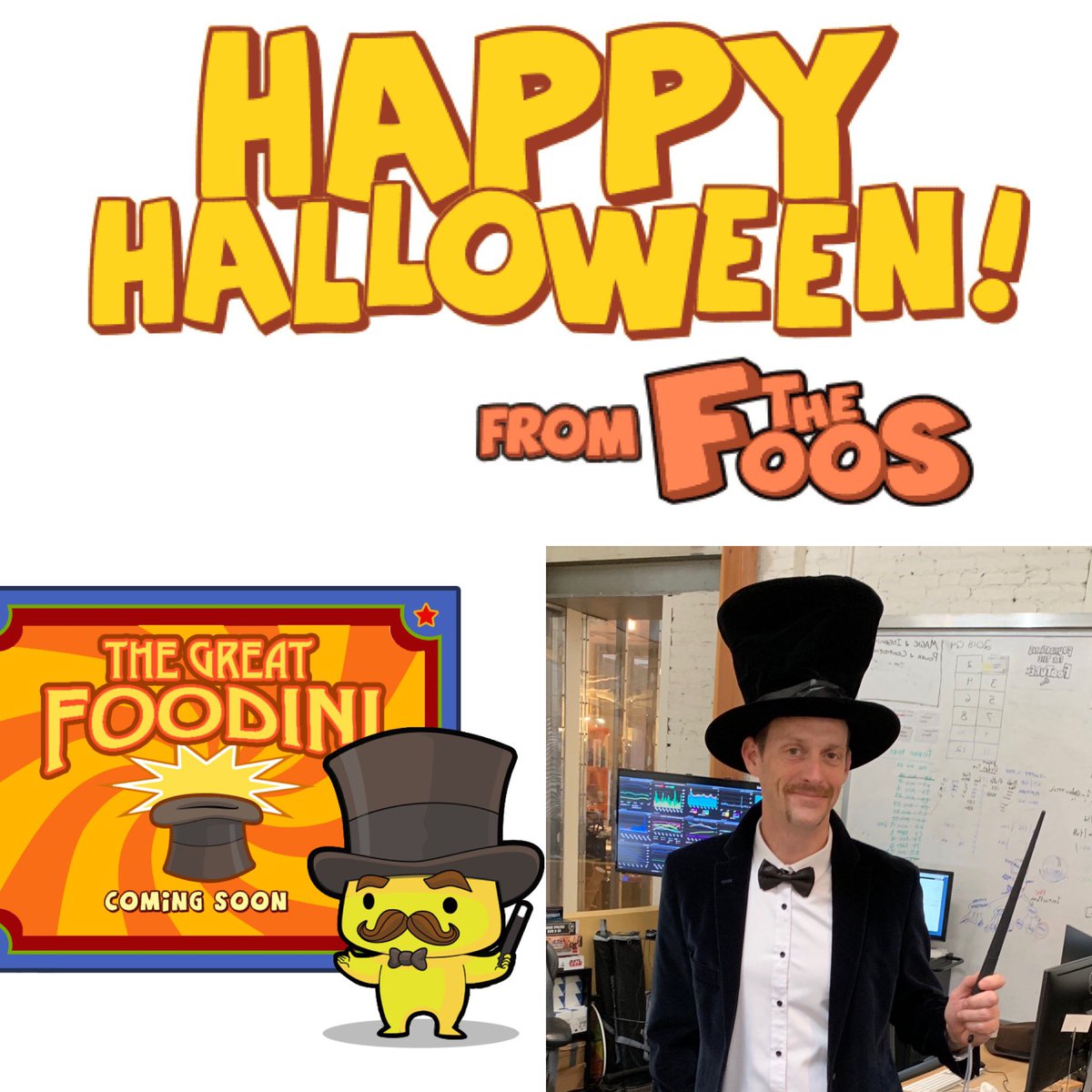 granthosford's tweet photo. The Great Foodini is HERE! #Halloween18 #Footastic https://t.co/bf00EDE9Ng