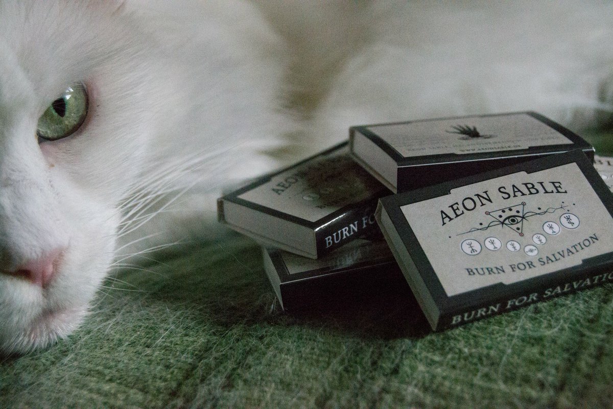 Today I have my very own #BurnForSalvation #PussyCat courtesy of #NinoSable and <a href="/aeonsable/">Aeon Sable</a> - #CompareAndContrast #GothCats #CatsOfTheInternet #Aether #AeonSable #Goth #GothRock #GothicRock