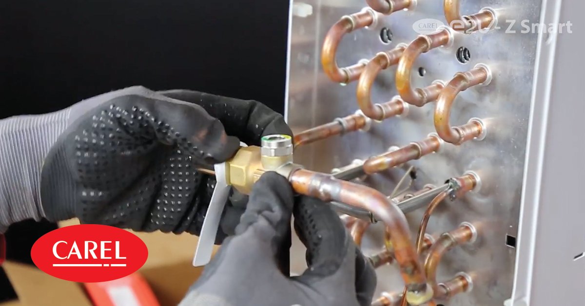 CAREL_group's tweet photo. How to install our E2V-Z Smart #expansionvalves and driver sensors on your #evaporator? Watch this simple and intuitive #tutorial: https://t.co/H2mqG3InuX https://t.co/rZKU0gvHpX