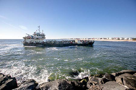 CityofVaBeach's tweet photo. The US Army Corps of Engineers dredge, the Murden, returned to Virginia Beach on Monday evening and began dredging Rudee Inlet. The Murden will conduct maintenance dredging of shoaled areas starting Oct. 30 thru Nov. 6. FMI:
https://t.co/VKpxgoek0l
#dredging #RudeeInlet https://t.co/LGAt5at8ab
