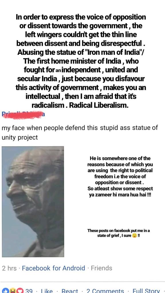 Shivanivrs21's tweet photo. It's shamefull to see people writing such bad content for our real heros....
#StatueOfUnity 
#SardarVallabhbhaiPatel https://t.co/G49lTY4f0U