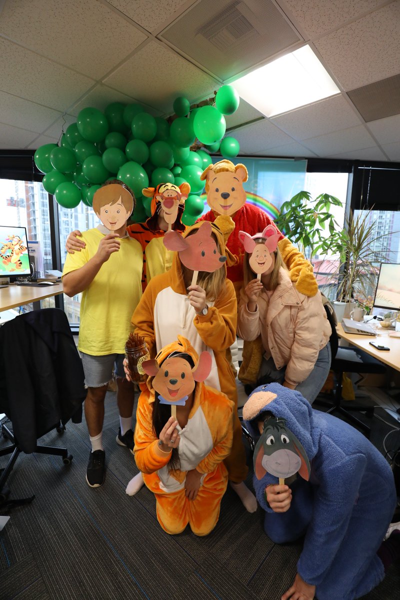 alison_highspot's tweet photo. Happy Halloween from the Winnie The Pooh @Highspot squad! 🎃👻 We are wishing everyone a fun day with treats and smiles ☺️ https://t.co/5G3ari1DNt