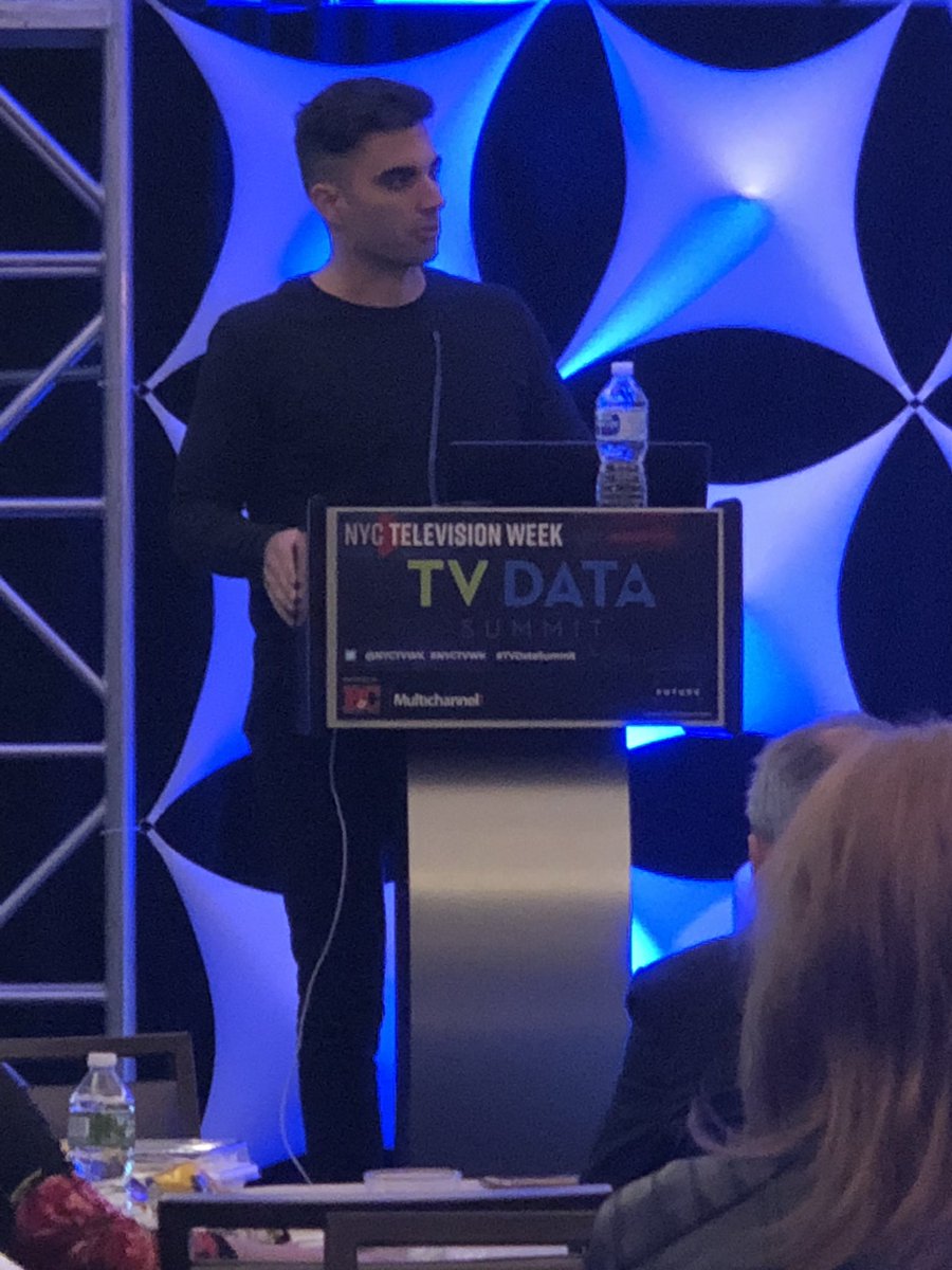 Video_Amp's tweet photo. Our Co-founder and CEO @RossMcCray takes the stage to demo our new cross-screen investment platform @NYCTVWK #TVdatasummit https://t.co/TTVP8ikxyY