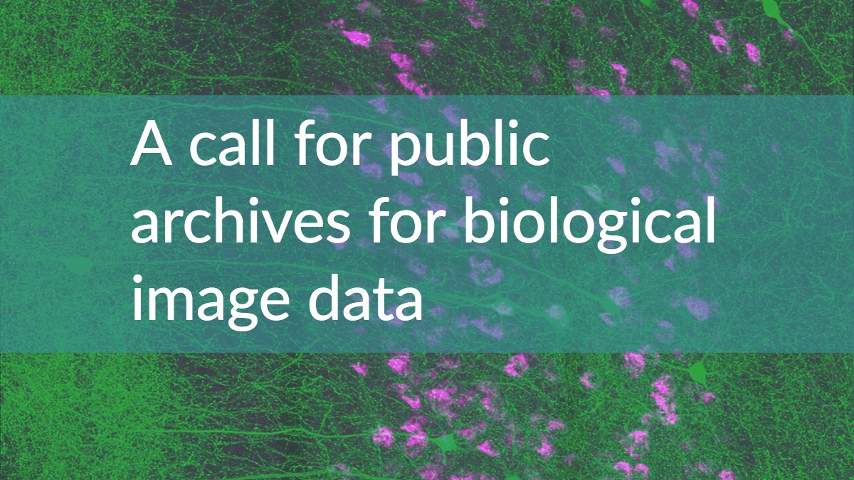 A call for public archives for biological image data