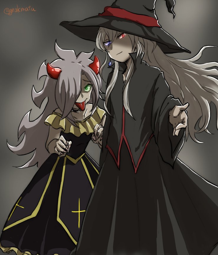 ベイゼツハロウィン～🎃
魔女ファイちゃんと悪魔(？)ハーツ様