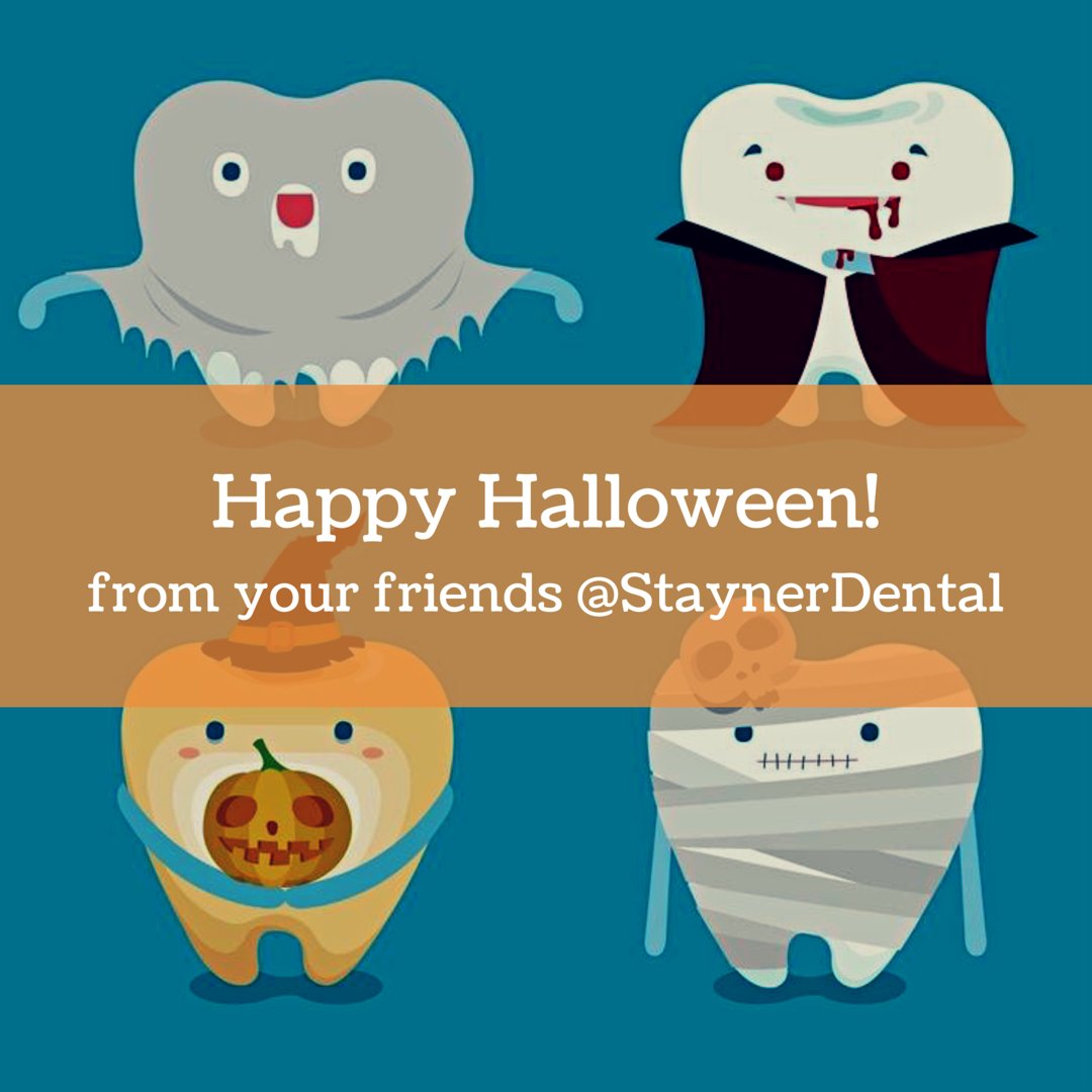 staynerdental's tweet photo. Have fun & stay safe out there, Ghost & Goblins! #remembertobrush #cavitiesarescary #dentalhealth https://t.co/SUGscLy28p