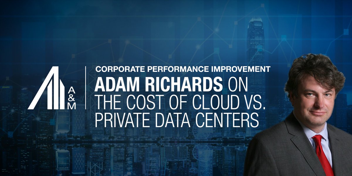 alvarezmarsal's tweet image. “Moving to the cloud is not a foregone conclusion,” says A&amp;amp;M’s Adam Richards. Adam discusses what businesses need to know in his white paper Does Cloud Mean the Private Data Center is Dead?  #AMon #CloudTechnology #OperationalImprovement #DigitalEfficiency bit.ly/2Sy08Y0